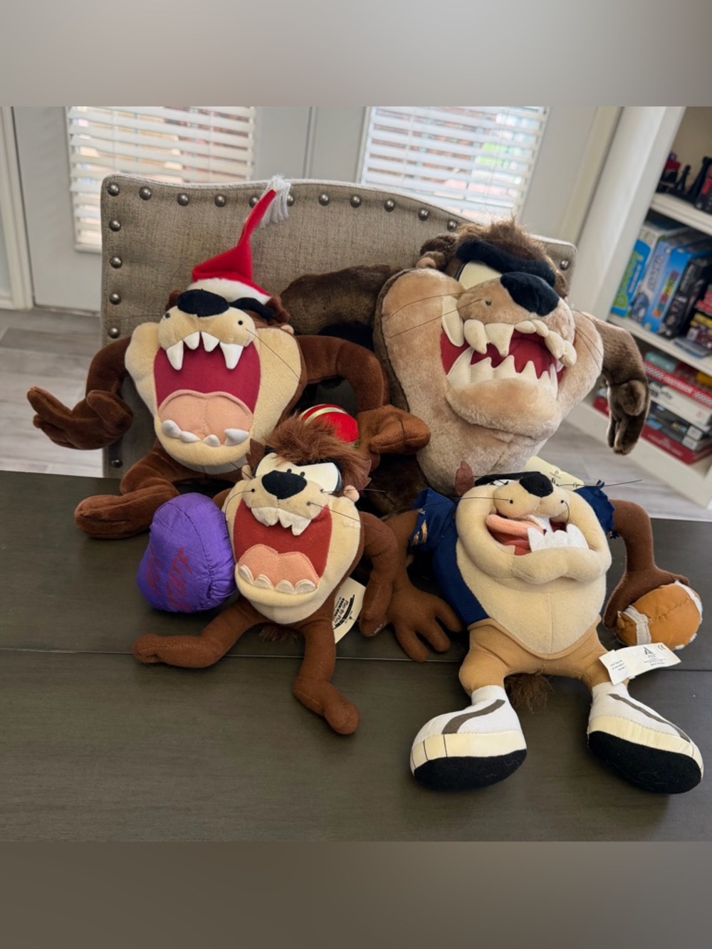 Vintage Lot of 4 Plush Cartoon Tazmanian Devil Toy Stuffed Animals